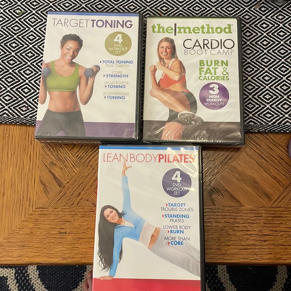 3 workout DVDs